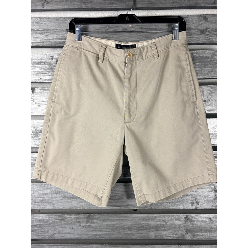 Vintage Banana Republic Mens Chino Shorts 31/30 Khaki Tan 100% Cotton Twill